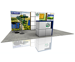 Multiquad modular trade show display.